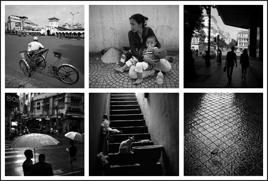 Long Thanh's photographic repertoire is unique as its wide-ranging. His landscapes are often moody, contrasting the natural beauty of Vietnam with the continuing struggle in people's daily lives, while Long Thanh's portraiture captures the essence of the Vietnamese people, especially his high-contrast pictures of old people who have witnessed more than their fair share of tradegy over the generations.